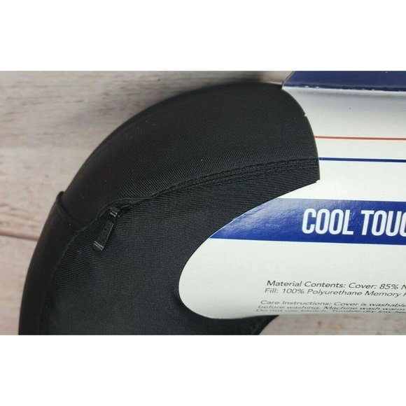 Premium American Tourister Cool Touch Memory Foam Travel Pillow with Pocket - Picture 8 of 12